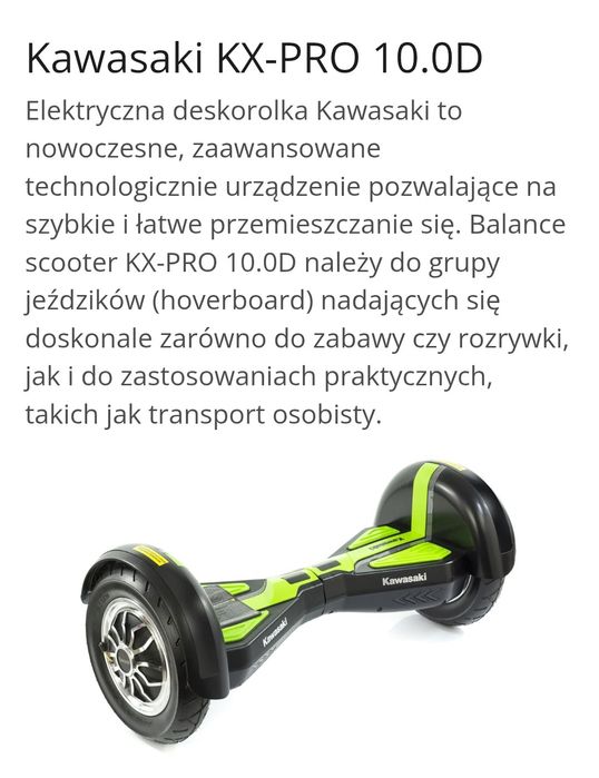 Hoverboard Kawasaki KX-PRO 10.0D