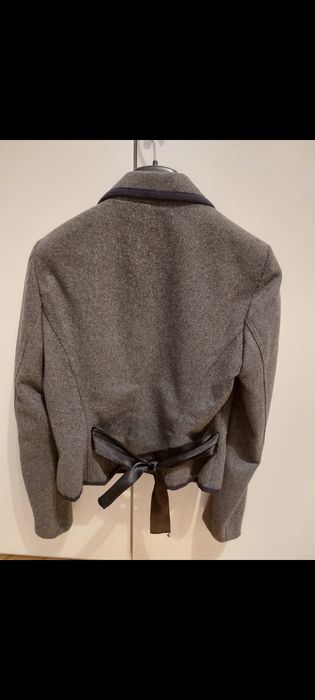 Blazer de lã cinzento