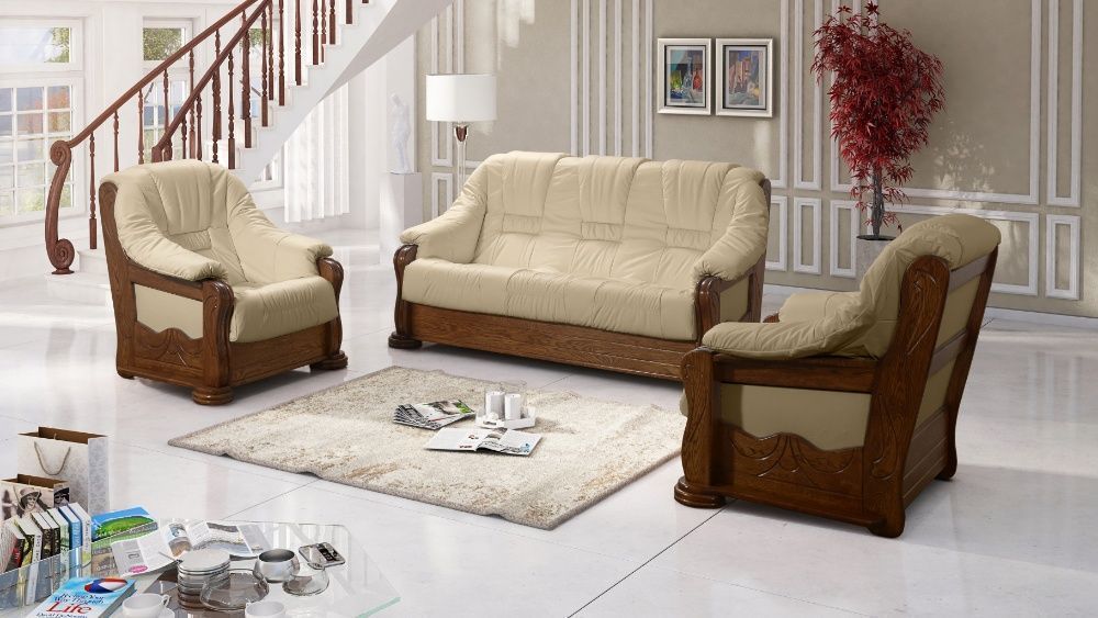 Skórzany komplet wypoczynkowy MANHATTAN 311 skóra naturalna PRODUCENT