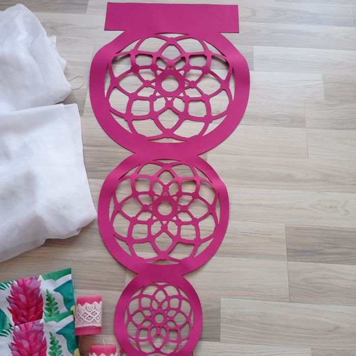 Zestaw firanek Róż