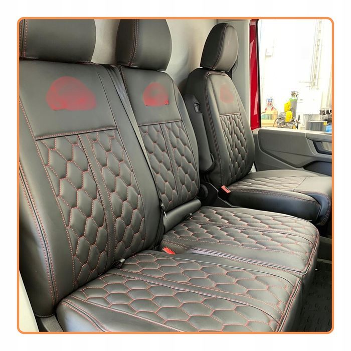 Pokrowce na fotele do Ford Transit Custom 7 os. Pikowane Szyte ręcznie