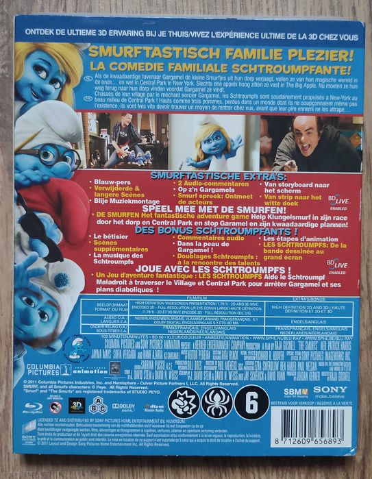 DVD / Film / Blu-Ray /3D / Smurfs-3D