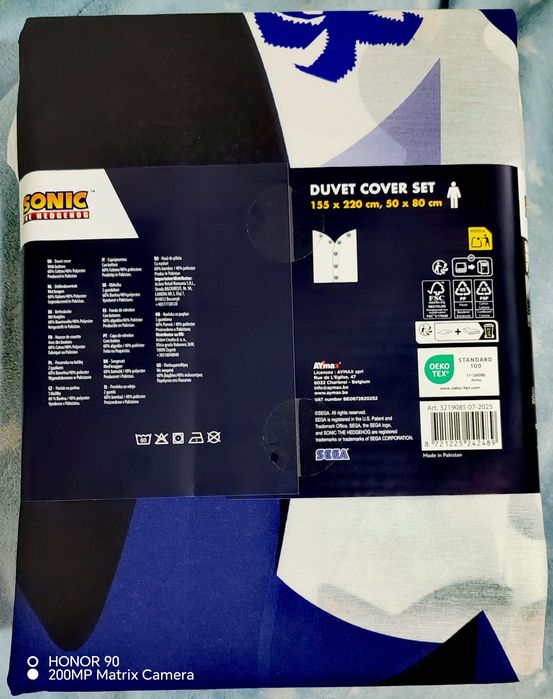 Capa de edredão Sonic