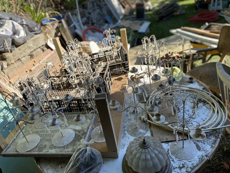 20 castiçais ferro 3 braços