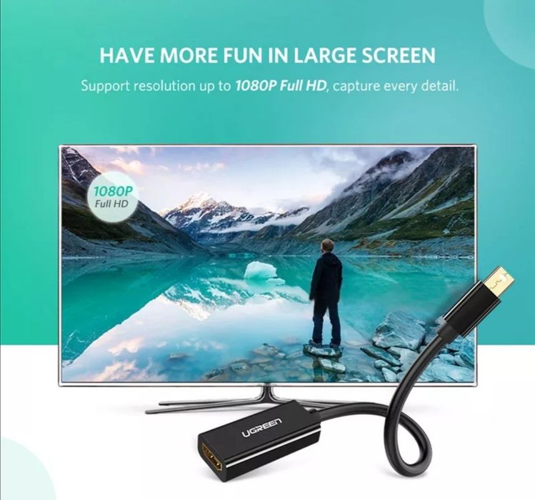 Cabo Mini Displayport para HDMI Ugreen Adaptador MacBook ou Surface