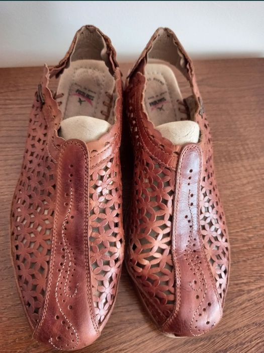 Buty skórzane hiszpańskie, naturalna skóra Rozmiar40 brąz Pikolinos.no