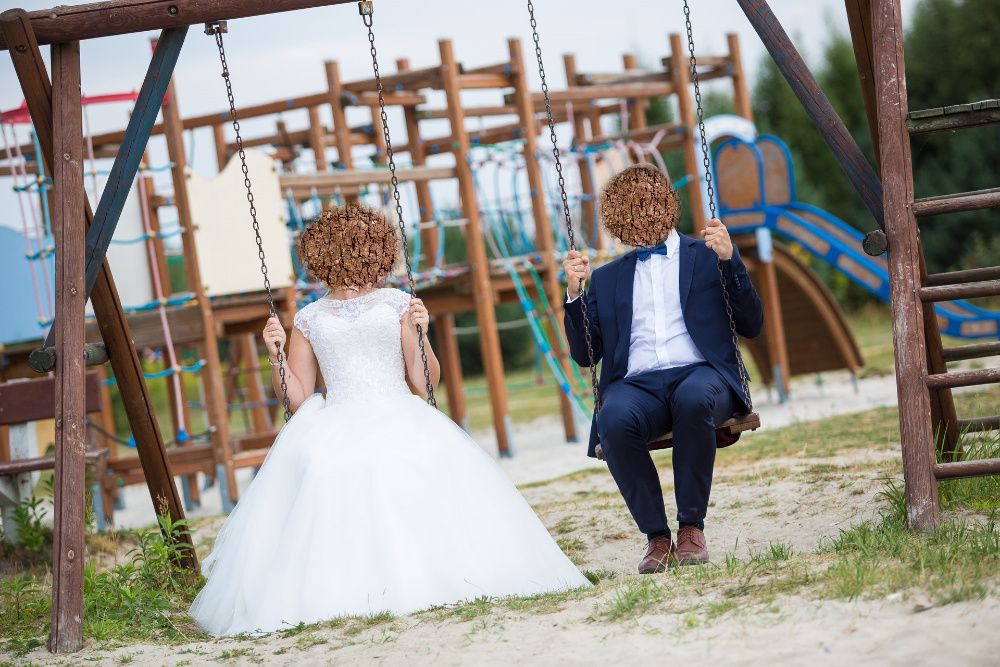 suknia slubna piękna wiazana