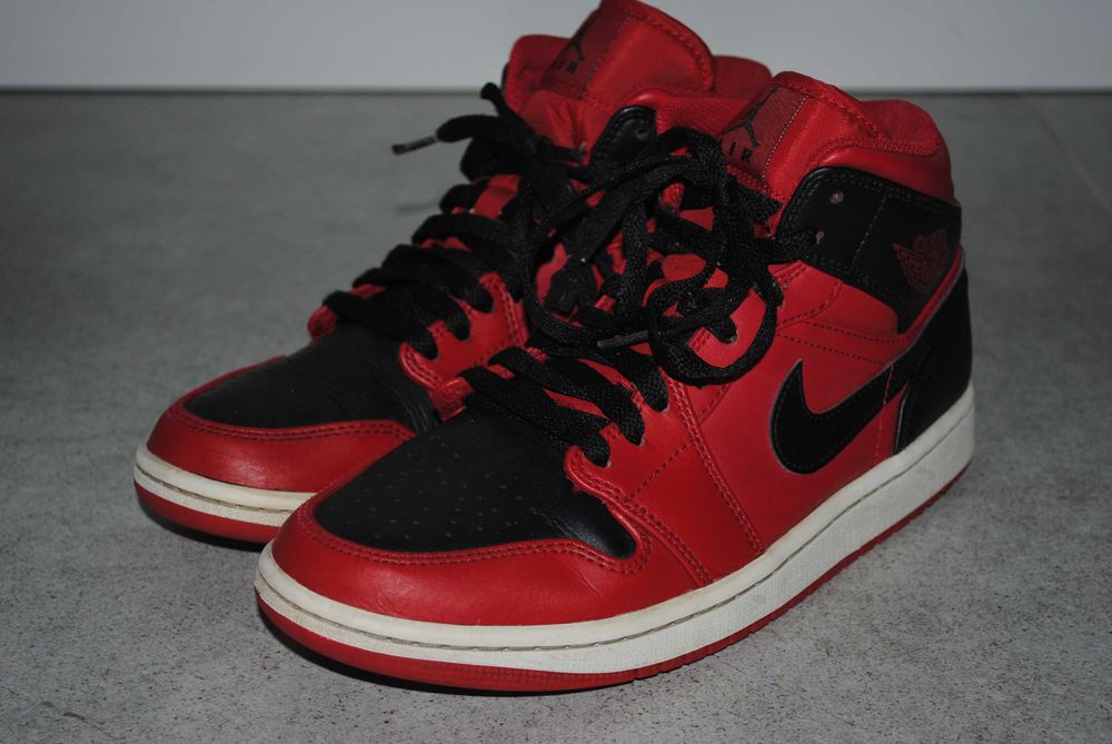 Buty Nike Air Jordan 1 Mid Gym Red and Black roz 41