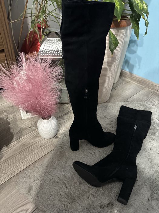 Eleganckie kozaki samszowe Nessi 37