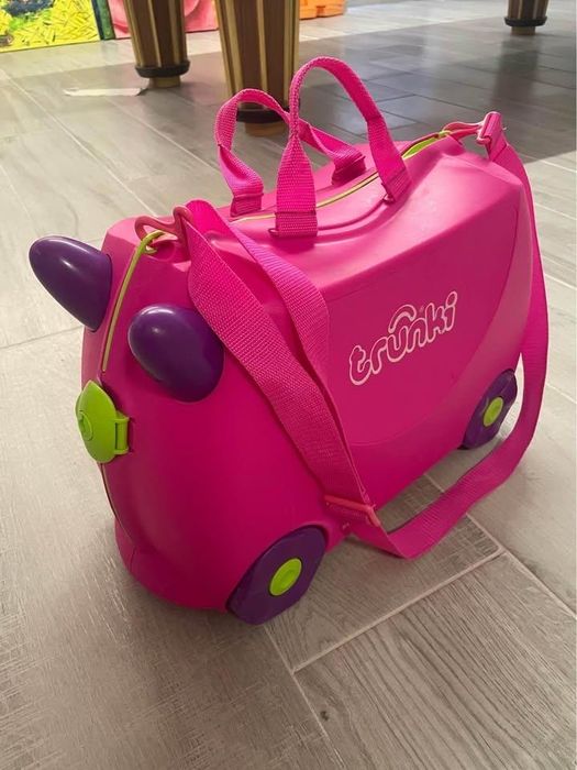 Mala de viagem infantil Trunki cor-de-rosa