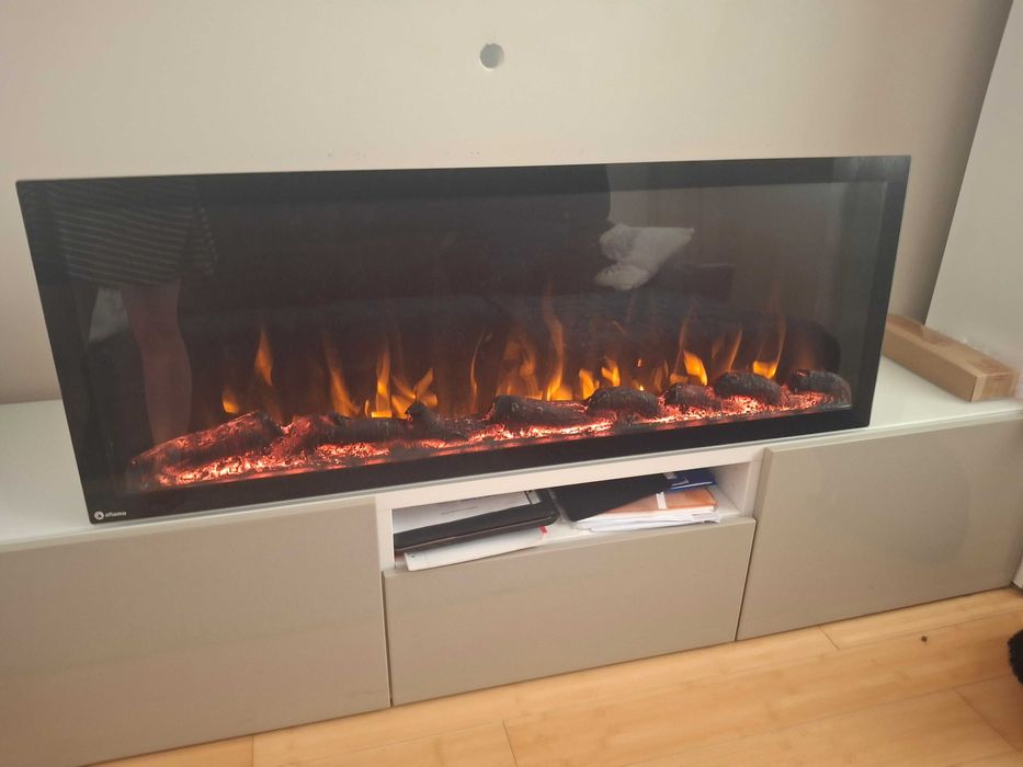 Kominek elektryczny LED PRIDE s115 cm 3D BEZ funkcji GRZANIA marka AFLAMO