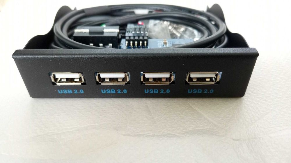 4 х USB 2.0 концентратор HUB для ПК передняя панель 3,5" в корпус