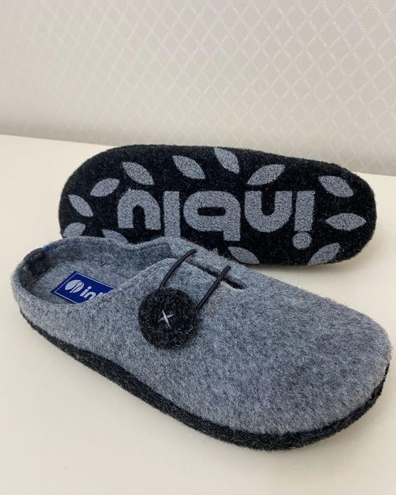 Жіночі повстяні войлочні тапочки Inblu (сірі та бежеві)