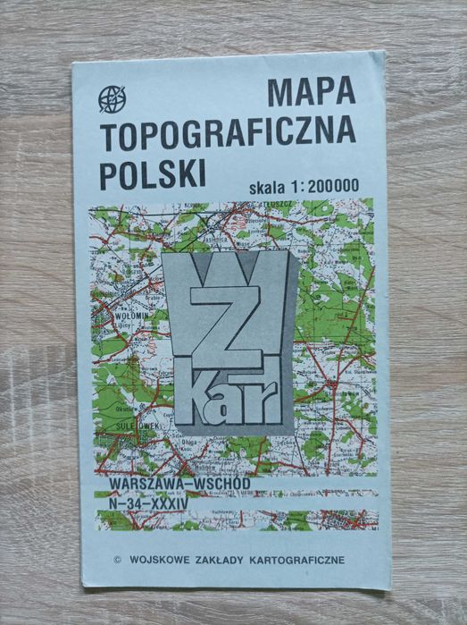 Mapa Topograficzna Polski - Warszawa - Wschód