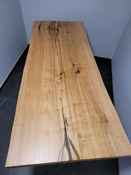 Stół monolit, lite drewno jesion