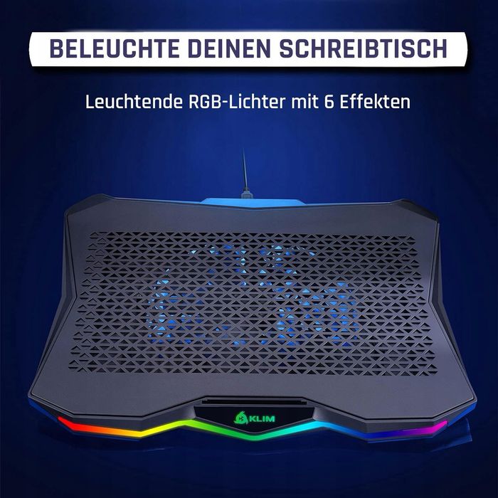 Podkładka chłodząca do laptopa Klim RGB 11–17 cali
