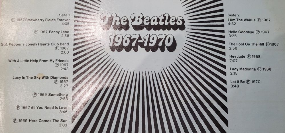 The Beatles - 1967 / 1970 LP 1980 Amiga  VG+