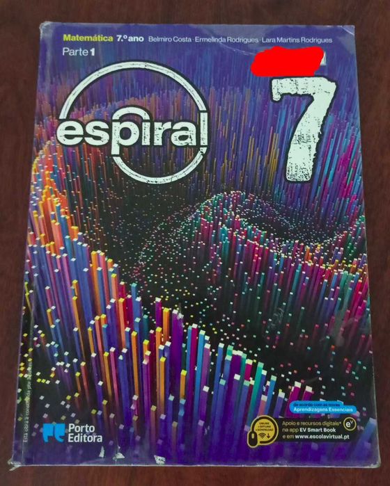 Livros de Matemática 7ºano Espiral, Porto Editora (ou inidividuais)