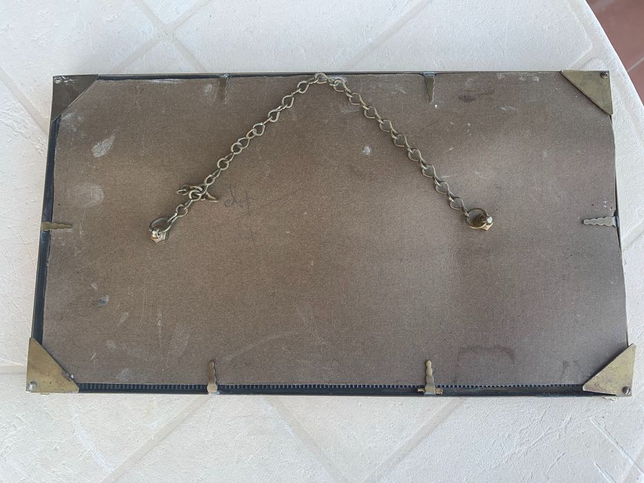 Antiguidade Quadro metálico Última Ceia