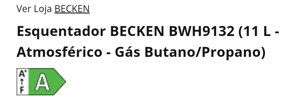Esquentador Becken Atmosférico