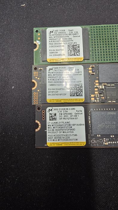 3× dysk ssd m2 nvme gen 4 512 gb jak nowe