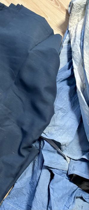 Tło fotograficzne materiałowe niebiesko-białe chmurki 3x2 m + zasłona gratis tło typu gnieciuch