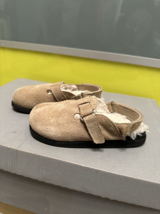 ‼️ хутряні сабо Zara 25 замша ботінки черевики уггі сапожки сапоги