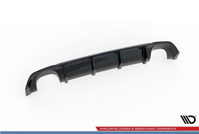 DIFUSOR TRASEIRO SEAT LEON 5F 2012-2016 PRETO BRILHANTE