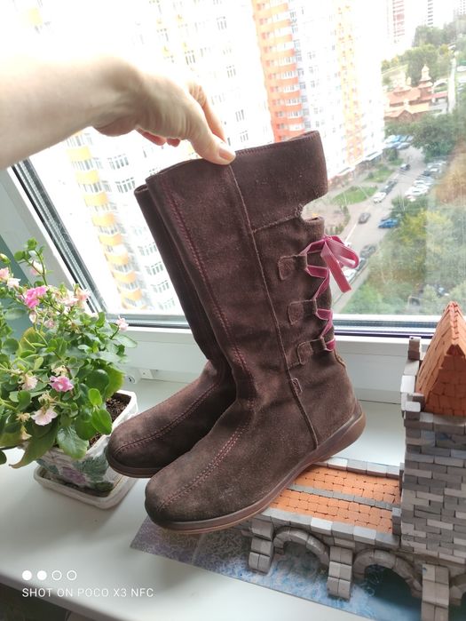 Сапоги Clarks натуральный замш, 37 размер