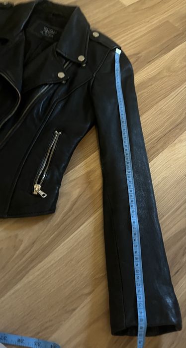 Kurtka skórzana czarna Zara