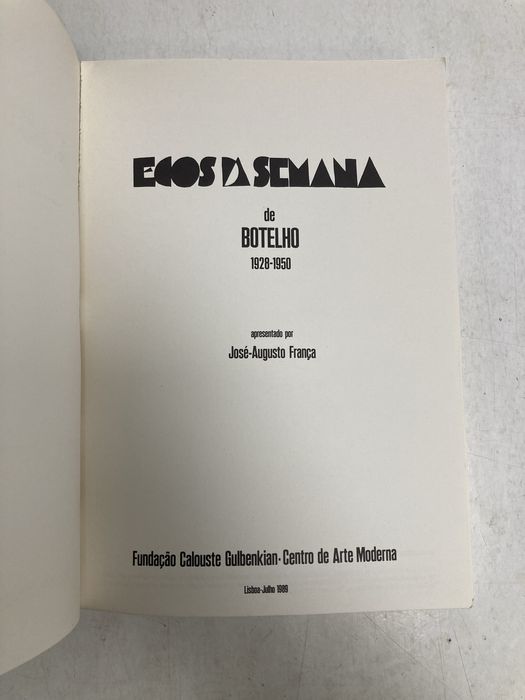 Livro Ecos da Semana, de Botelho