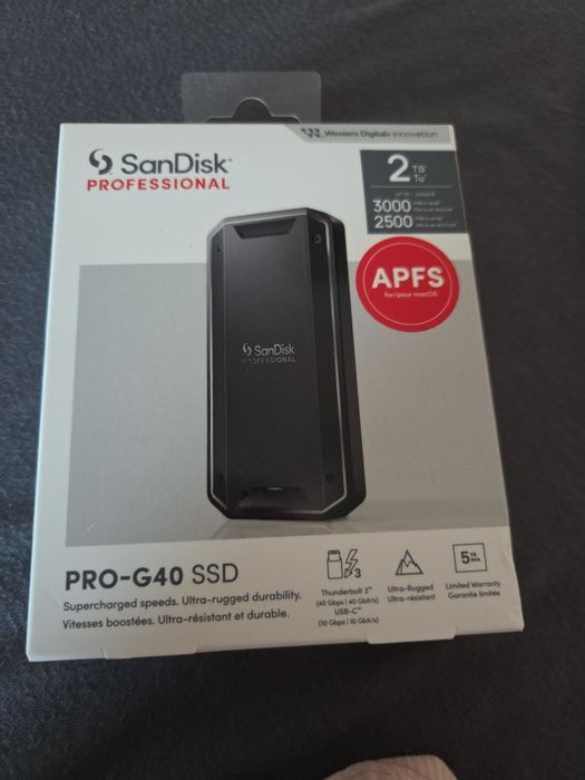Zewnętrzny dysk SSD SanDisk Professional PRO-G40 2 TB (APFS).