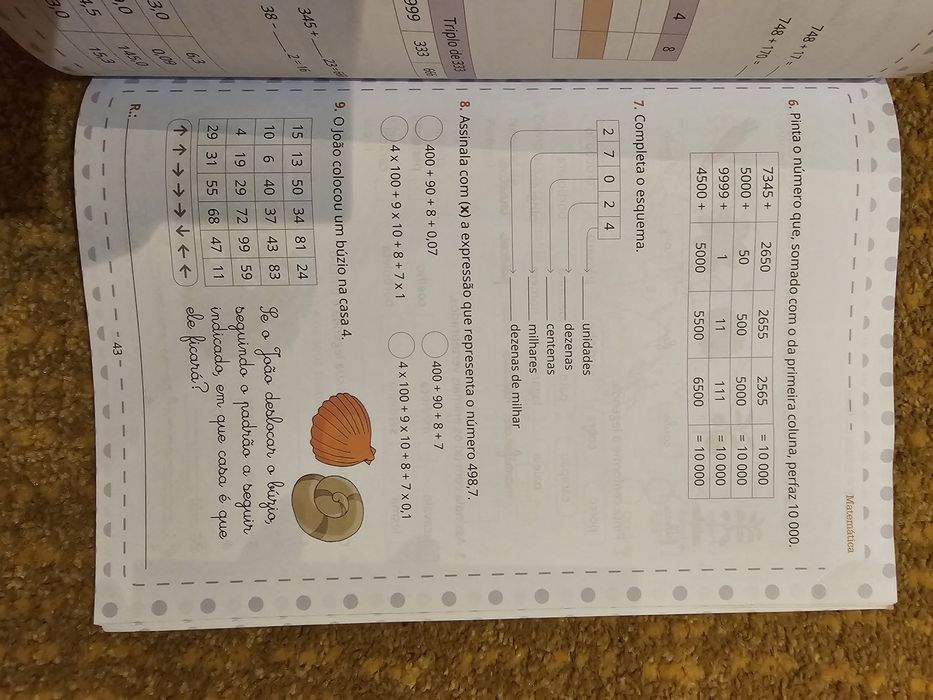 Livro de exercícios do 3 para o 4 ano.
Livro com exercícios.
Em bom es