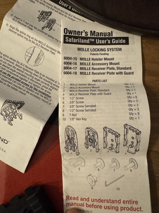 Safariland QLS + MOLLE Locking System – Kit Original