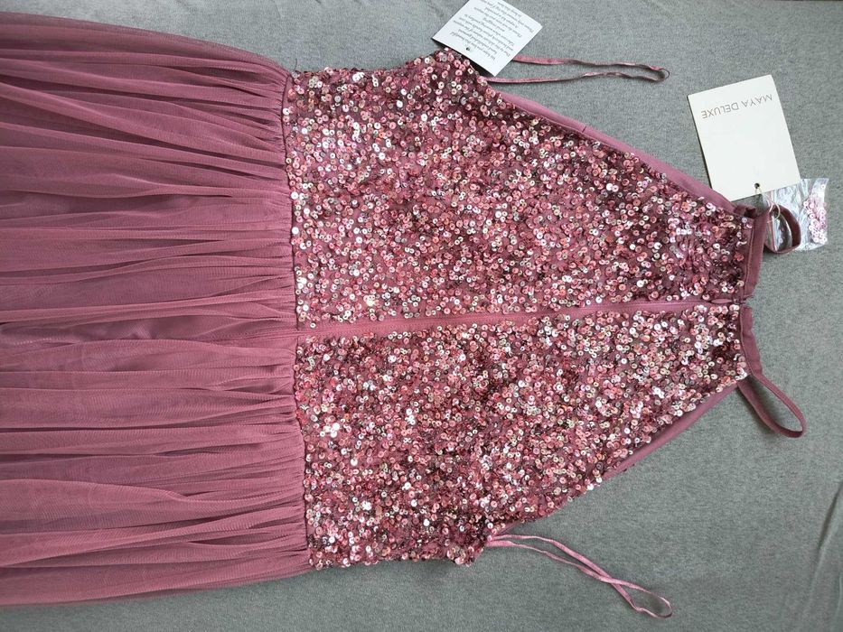 Nowa sukienka Maya Deluxe r. 14/42/XL cekiny zwiewna
