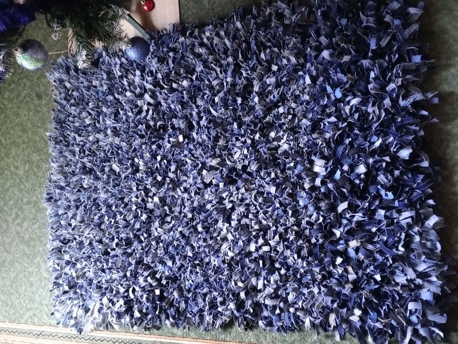 Коврик джинсовый ручной работы