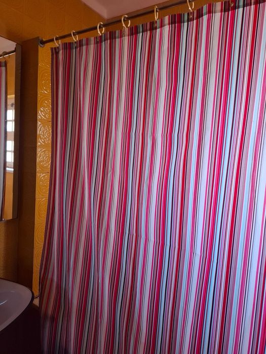 Cortina Duche, Casa de Banho, WC, Banho Riscas Coloridas