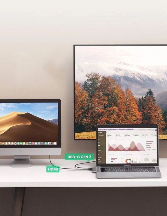 HUB Ugreen 2x USB-C / USB-C PD / HDMI 4K 30 Hz / 3x USB 3.0 do MacBook