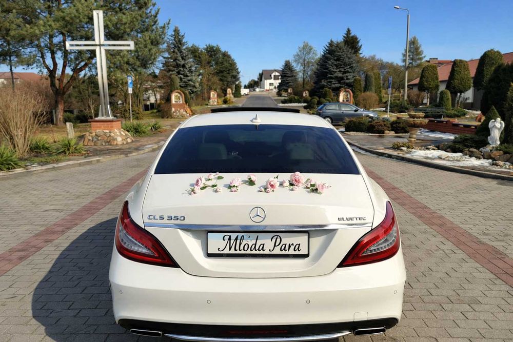 Samochód/Auto do Ślubu ,Wesele Mercedes CLS Biała Perła Cennik