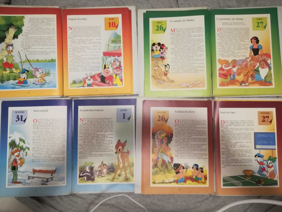 Livros Disney - Uma historia por dia com as cassetes completas