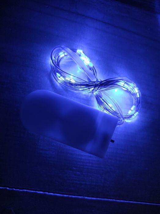 Светодиодная яркая гирлянда на батарейках 3м