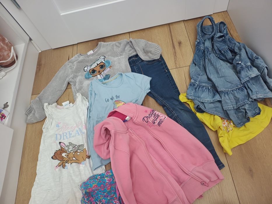 Paka ubranek zestaw  104 110 dziewczynka