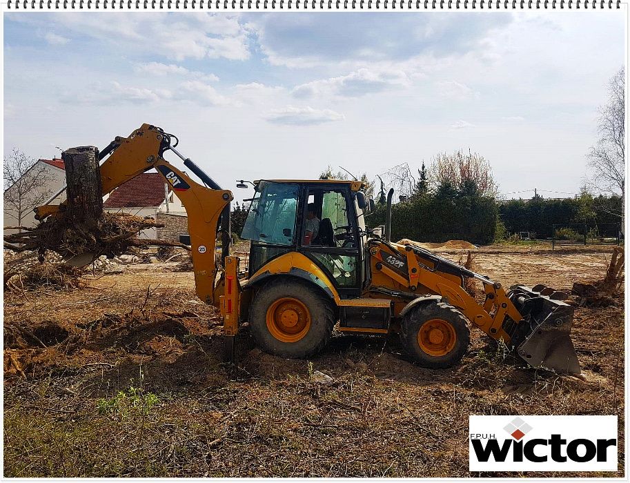 Czyszczenie działek wyrywanie korzeni niwelacja terenu