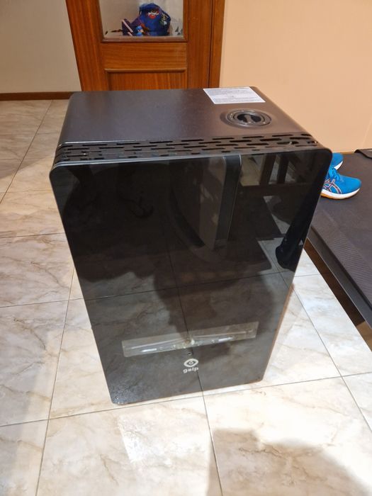 Aquecedor a Gás Chama Azul 3800W - Vidro Preto (Impecável)