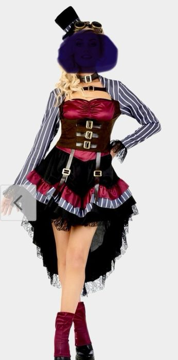 Strój przebranie streampunk gotycki wiktoriański