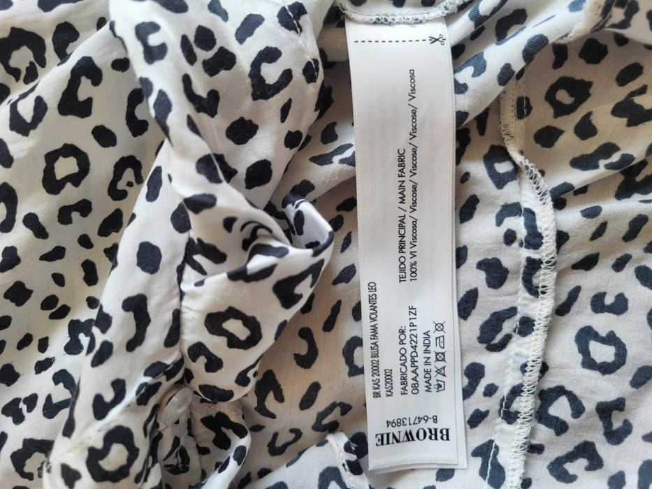 Top Leopardo Preto e Branco - BROWNIE