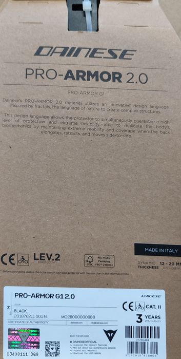 Ochraniacz pleców Dainese Pro-Armor G1 2.0
