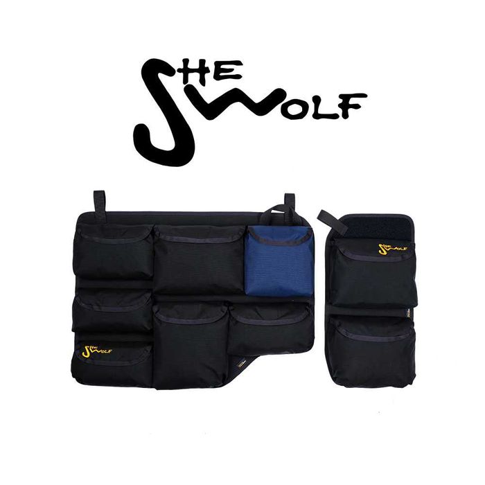 SHE-WOLF Organizer na szyby drzwi tył INEOS GRENADIER z torebką zrywką