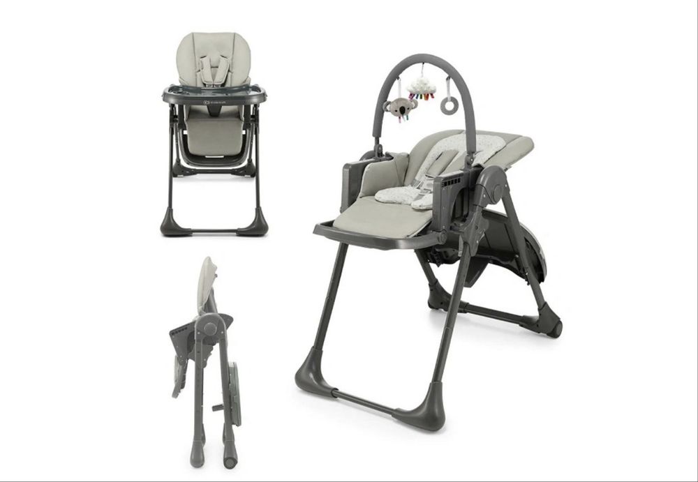 Стільчик для годування 2 в 1 Kinderkraft Tummie Grey