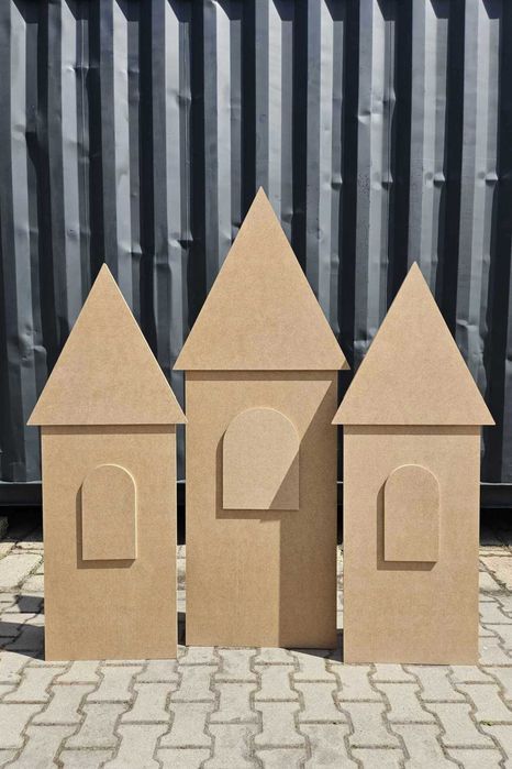 Loventi Zestaw ścianek dekoracyjnych Zamek MDF na urodziny i roczek